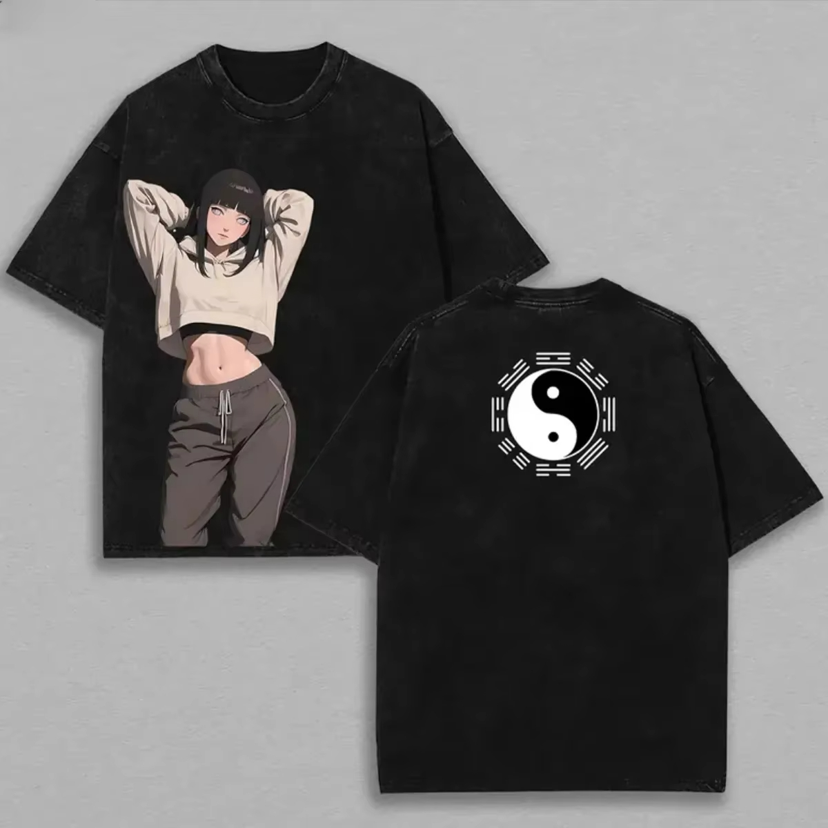 日向ヒナタ Tシャツ ナルト メンズ アシッドウォッシュ バ - Acid Wash Vintage Graphic T Shirt のレビューと価格
